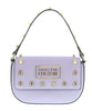 Versace Jeans Couture Lavender Structured Riveted Shoulder Bag