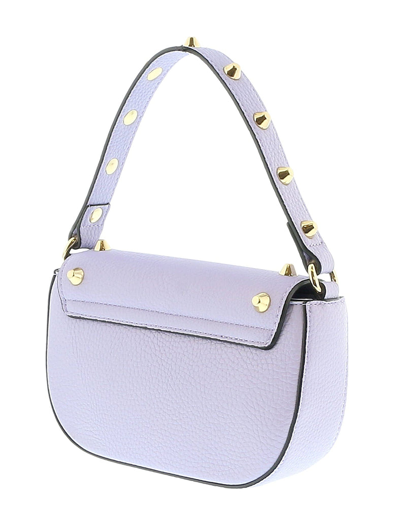 Versace Jeans Couture Lavender Structured Riveted Shoulder Bag