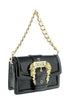 Versace Jeans Couture Black Structured Baroque Belt Crossbody/Shoulder Bag