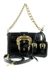 Versace Jeans Couture Black Structured Baroque Belt Crossbody/Shoulder Bag