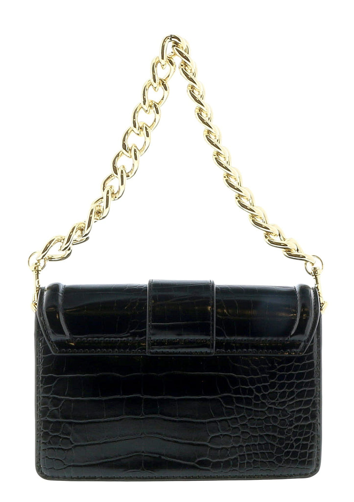 Versace Jeans Couture Black Structured Baroque Belt Crossbody