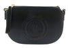 Versace Jeans Couture Black Classic Medallion Embossed Medium Crossbody Bag