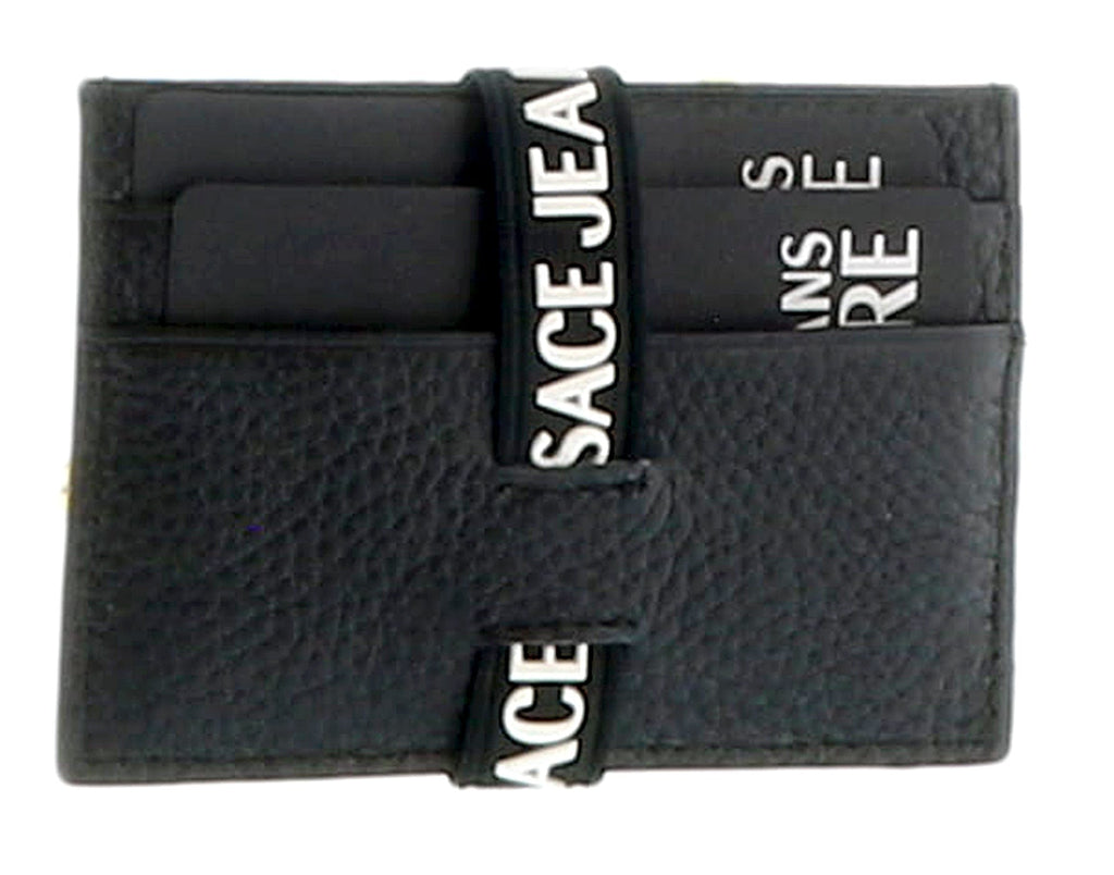 Versace Jeans Couture Black White Signature Rubber Band Money Holder Wallet