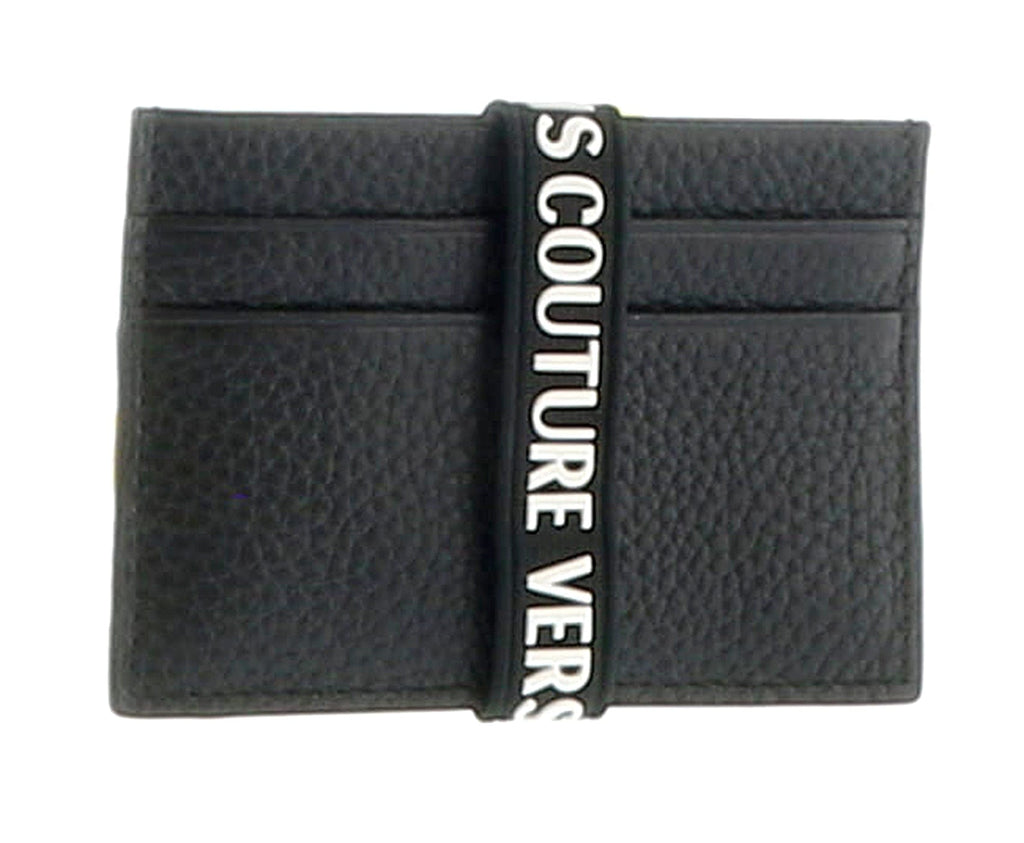 Versace Jeans Couture Black White Signature Rubber Band Money Holder Wallet