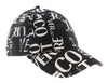 Versace Jeans Couture Black White  Signature Print Baseball Cap