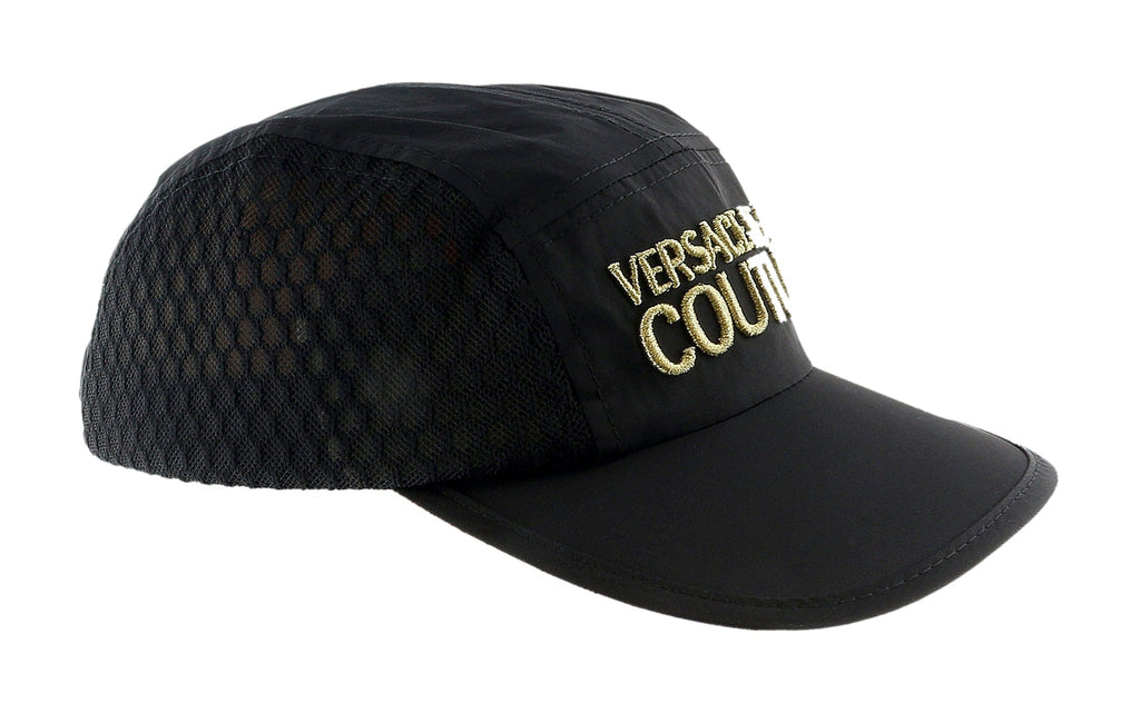 Versace Jeans Couture Black  Signature Embroidery Surf Cap