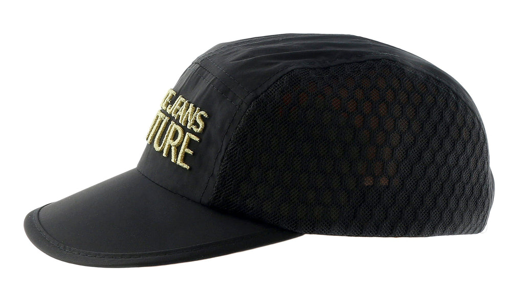 Versace Jeans Couture Black  Signature Embroidery Surf Cap