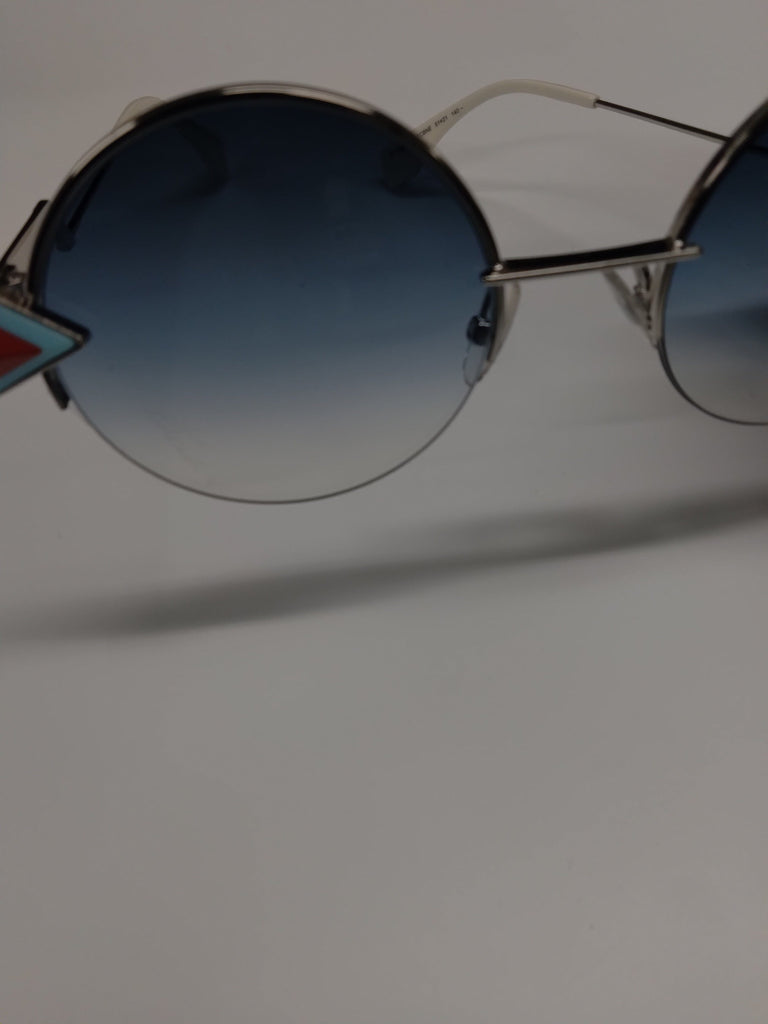 Fendi FF 0243/S 0TJV Silver Round Sunglasses