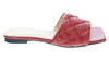 Ventutto Red Quilted Flat Slide Leather Slipper-