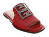 Ventutto Red Crest Flat Leather Slide-6