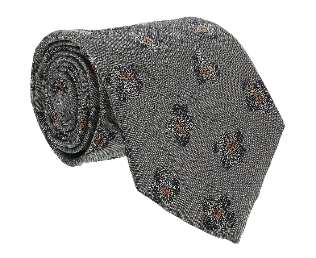 Gianfranco Ferre  Grey Ripple Texture Silk Mens Tie
