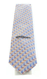 Missoni U4706 Blue/Orange Chevron  Pure Silk Tie