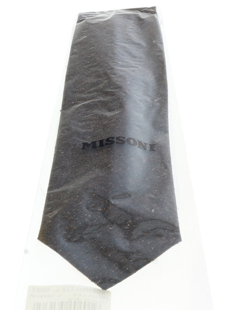 Missoni U5122 Gray Twill Pure Silk Tie