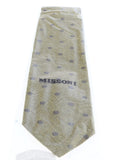 Missoni U5092 Gold/Brown Polka Dot Pure Silk Tie