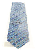 Missoni U5098 Royal Blue/Teal Graphic Pure Silk Tie