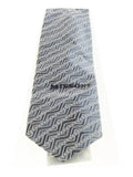 Missoni U5098 Silver/Black Graphic Pure Silk Tie