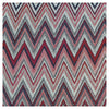 Missoni U4914 Red/Silver Chevron Pure Silk Tie