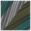 Missoni U5295 Green/Silver Awning Pure Silk Tie