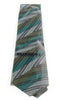 Missoni U5295 Green/Silver Awning Pure Silk Tie