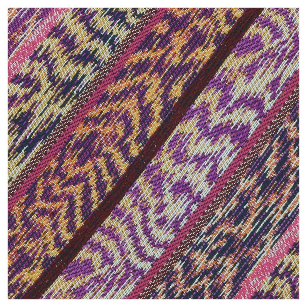 Missoni U4305 Pink/Purple Flame Stitch Pure Silk Tie