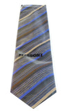 Missoni U5052 Blue/Black Bar Code Pure Silk Tie