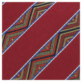 Missoni U5128 Red/Gold Awning Pure Silk Tie