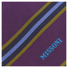 Missoni U5029 Purple/Gold Regimental Pure Silk Tie