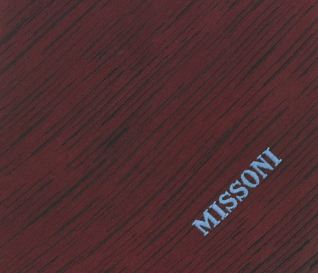 Missoni U5573 Wine/Black Pencil Pure Silk Tie
