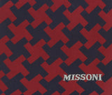 Missoni U5575 Red/Black Geometric Pure Silk Tie