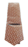 Missoni U5095 Orange/White Geometric Pure Silk Tie