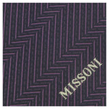 Missoni U5636 Purple Chevron Pure Silk Tie