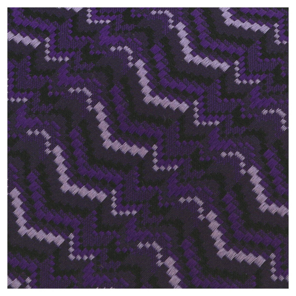 Missoni U5054 Aubergine/Lilac Sharkskin Pure Silk Tie