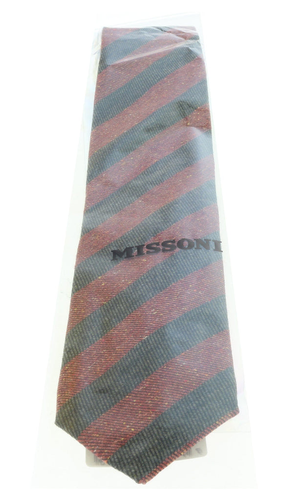 Missoni U5123 Grey/Orange  Awning Pure Silk Tie