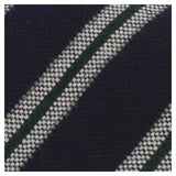 Missoni U5145 Grey/Navy Regimental Pure Silk Tie