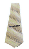 Missoni U5519 Gold/Brown Chevron Pure Silk Tie