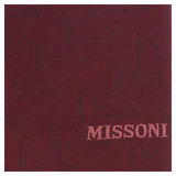 Missoni U5563 Maroon Abstract Pure Silk Tie