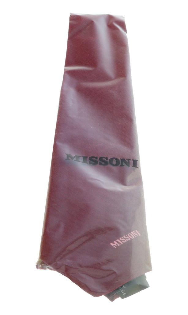Missoni U5564 Burgundy Chevron Pure Silk Tie