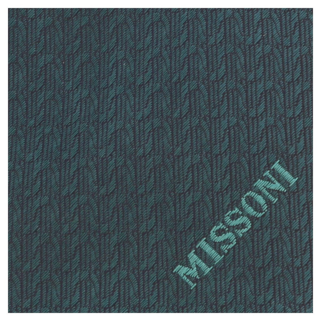 Missoni U5568 Green Barleycorn Pure Silk Tie