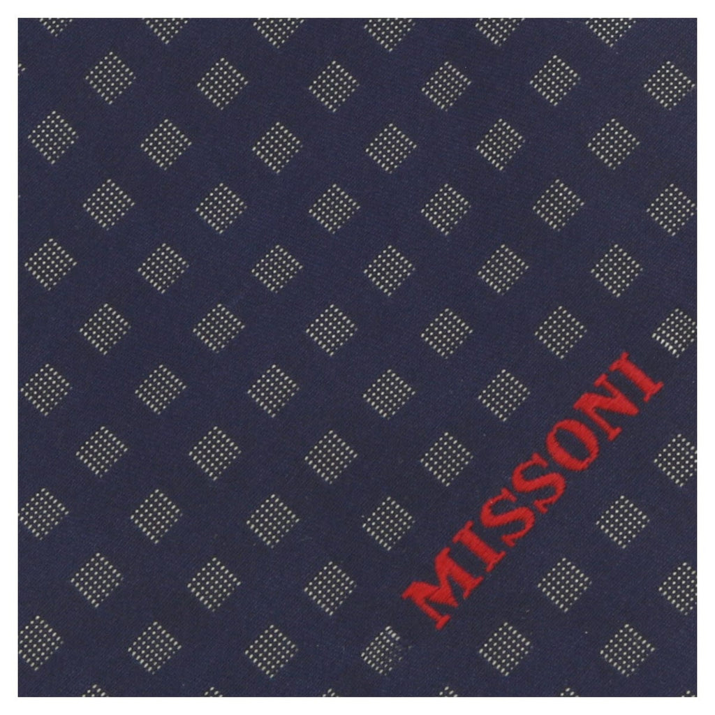 Missoni U5571 Purple Geometric Pure Silk Tie