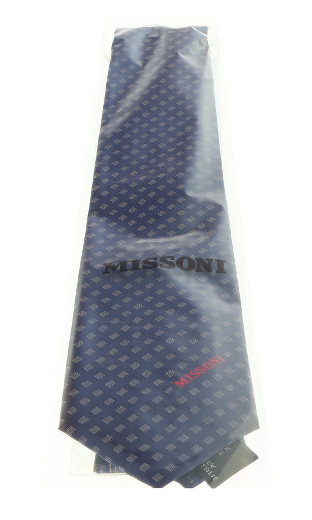 Missoni U5571 Purple Geometric Pure Silk Tie