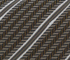 Missoni U4530 Brown/Cream Regimental Pure Silk Tie