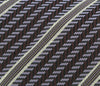 Missoni U4530 Lavender/Brown Regimental Pure Silk Tie