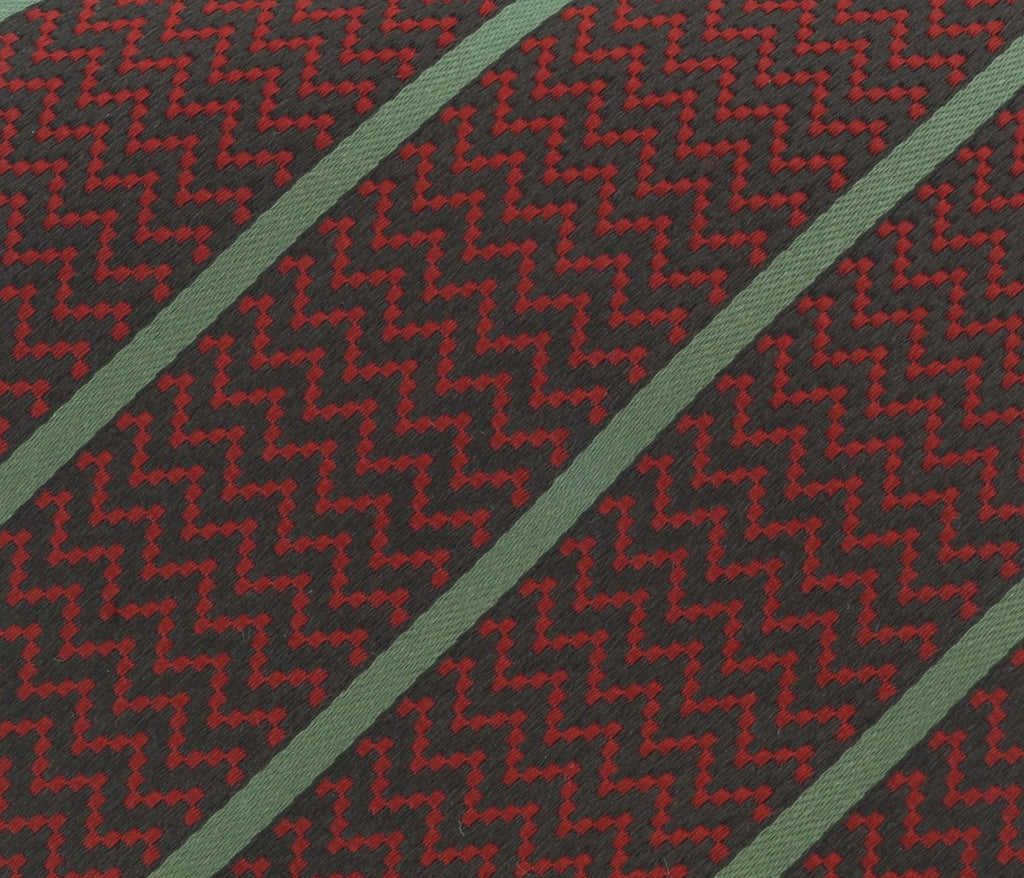 Missoni U4545 Red/Gray Repp Pure Silk Tie