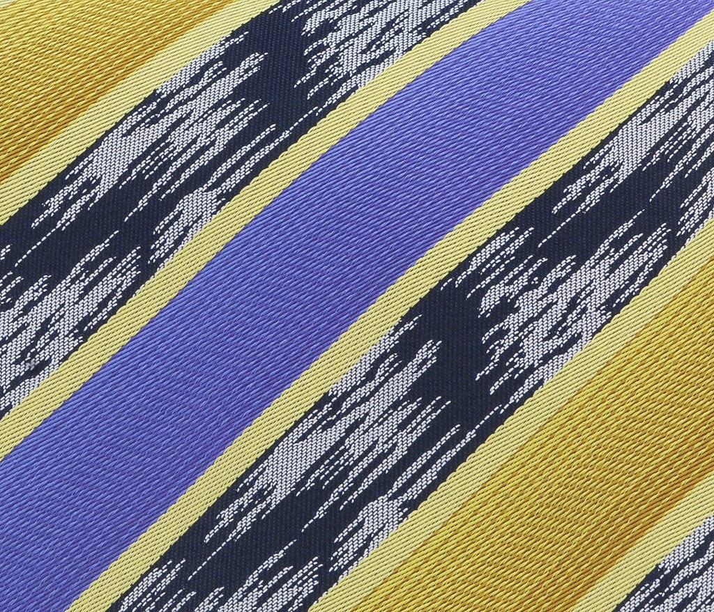 Missoni U3821 Gold/Purple/Navy Blue Regimental Pure Silk Ties