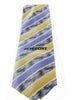 Missoni U3821 Gold/Purple/Navy Blue Regimental Pure Silk Ties