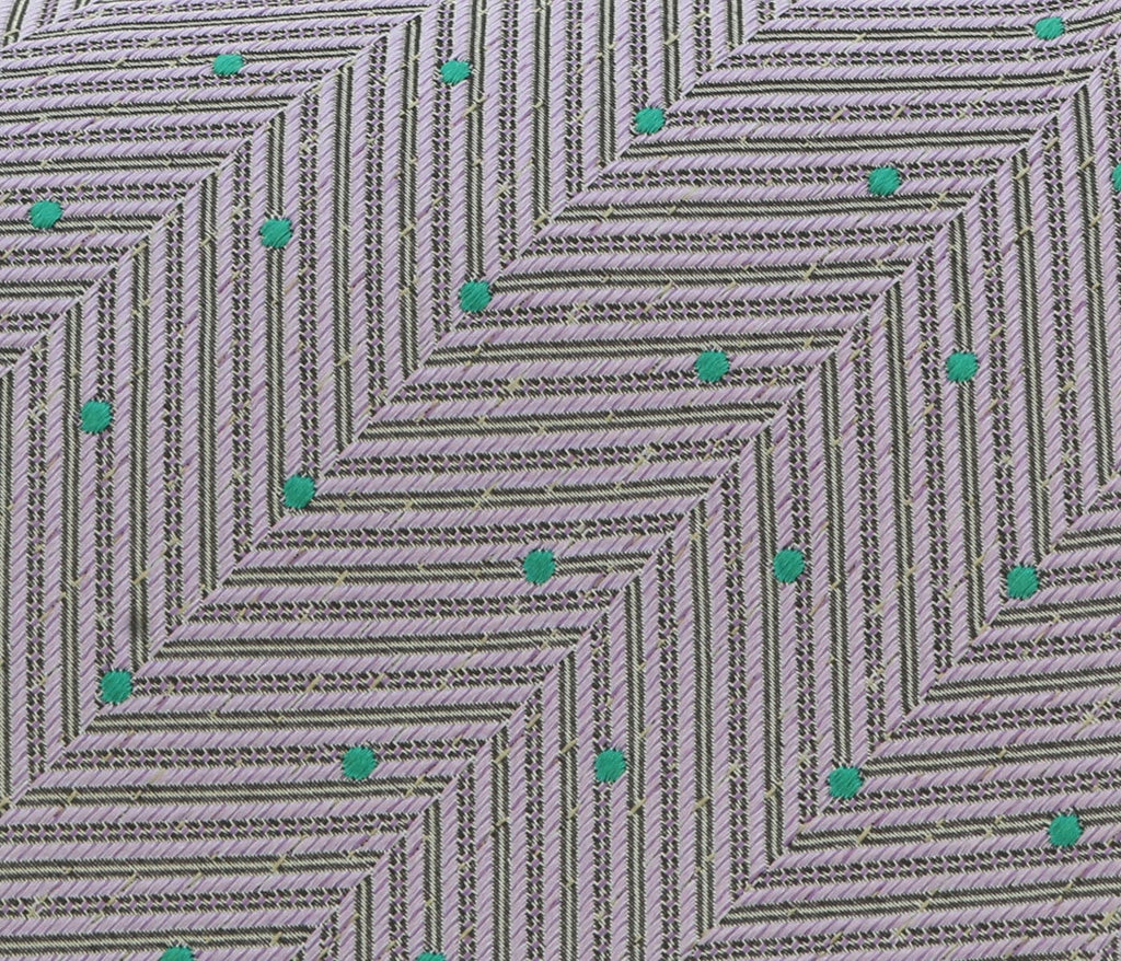 Missoni U4799 Lavender/Green Pin Dot Pure Silk Tie