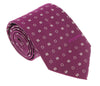 Missoni U4983 Fuschia/Silver Geometric 100% Silk Tie