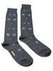 Missoni  Gray/Purple Calf Length Socks