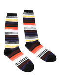 Missoni  Black/Orange Striped Boot Socks