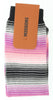 Missoni GM00CMD5453 0001 Pink/Black Striped Knee Length Socks